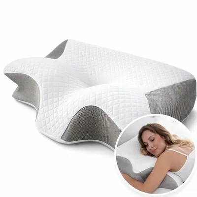 측면, 등, 배 수면자를 위한 인체공학적 목 베개, 어깨 압력 완화를 위한 윤곽형 경추 지지 쿠션